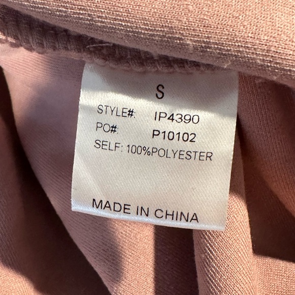 Bibi Women's Fleece Jacket Light Pink Mauve Oversized Relaxed Fit SM Pockets - Picture 9 of 10